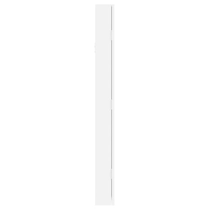 Sieradenkast met spiegel wandgemonteerd 30x8,5x90 cm wit