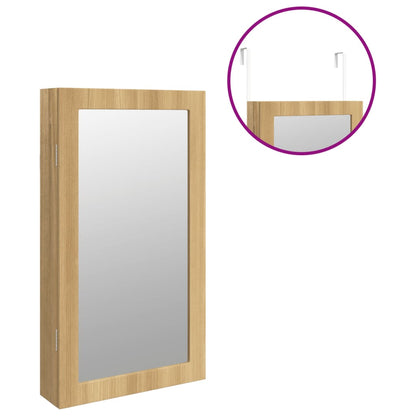 Sieradenkast met spiegel en LED wandgemonteerd